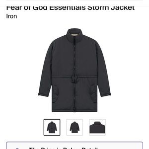 Fear of God Essentials- Storm Jacket (iron) brand new with tags size Xl